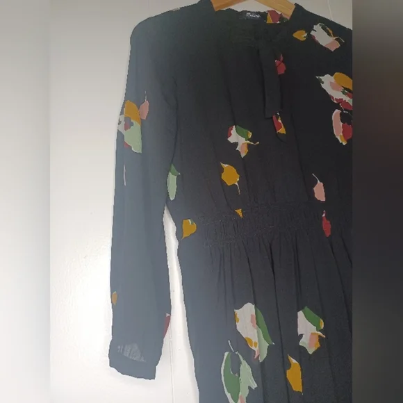 Madewell Black Dress with Colorful Floral Design - Picture 11 of 12